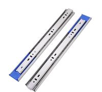 Guías para cajones de cierre suave bajo montaje Corredera De Cajón Tres Secciones Con Apertura A Presión, Riel Acero Inoxidable Engrosado, Silenciosa, Montaje Lateral(18inch)