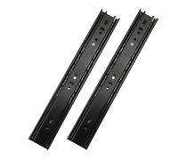 Guías para cajones de cierre suave bajo montaje Corredera for cajón con cojinetes de bolas negros 25/30/35/40/45/50 mm for muebles(16inch(400mm))