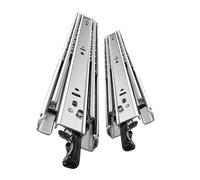 Guías para cajones de cierre suave bajo montaje Correderas for cajones de carga pesada 51 mm ancho con cerradura, rieles for, guías, montaje lateral(400mm(16inch))