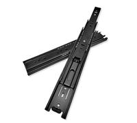 Guías para cajones de cierre suave bajo montaje Guías for cajones de extensión completa con montaje lateral 10 a 24 pulgadas cojinetes bolas, rieles negros metal, guías for(Routine 20inche50cm)