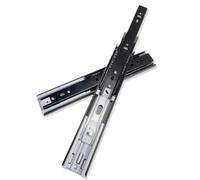 Guías para cajones de cierre suave bajo montaje Guías for cajones de extensión completa con montaje lateral 10 a 24 pulgadas cojinetes bolas, rieles negros metal, guías for(Buffer 12inches 30cm)