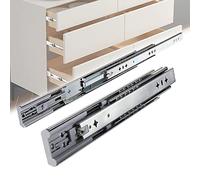 Guías para cajones de gabinetes de Cocina con Cierre Suave - 2 guías para cajones con rodamiento de Bolas de Alta Resistencia 300 mm 800 mm - Extensión Completa - Guía telescópica de Metal Montaje