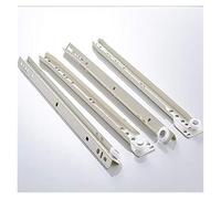 Guías para cajones, Dos rieles de gabinete que engrosan la polea del rodillo teclado los gabinetes ropa conducto mesa computadora(18inch(45cm))