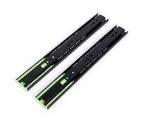 Guías para cajones, Drawer runners,1 Pair of Drawer Slides 3-Fold Full Extension Rail Soft Close Slide Track Stainless Steel Hardware Cabinet Furniture Rails Side Mount Less Noise