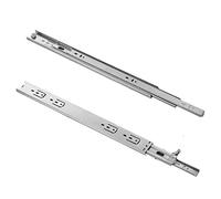 Guías para cajones, Drawer runners,3 Fold Full Extension Slides for Drawer Hardware Drawer Rails Heavy Duty Cabinet Furniture Rails Ball Bearing Mute Stainless Steel Tracks for Dresser