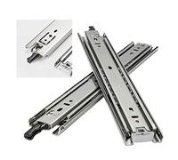 Guías para cajones, Drawer runners,Hardware Soft Close Drawer Slides Push to Open Drawer Runner Drawer Slide Rail with Lock,Heavy Rail,Fully Extended Three-Section Track,16In(400Mm)