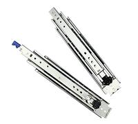 Guías para cajones, Drawer runners,Slides for Drawer with Lock, Heavy Duty Industrial Full Extension Drawer Runners Ball Bearing Cabinet Furniture Track Rails, Steel, Pack of 2