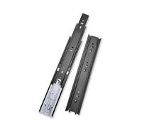 Guías para cajones Guías for cajones de extensión completa, montaje lateral, rodamiento bolas, rieles negros Metal, guía riel, guías for