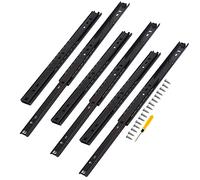 Guías para cajones para muebles de gabinete - Guías para cajones con rodamiento de bolas de montaje lateral - Guía telescópica de 2 secciones, metal resistente/antióxido/liso, rieles guía para bandeja