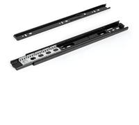 Guías para cajones Riel for cajón, rodamientos de bolas acero inoxidable 10~20 pulgadas, guía deslizante for, extensión completa 3 secciones, toboganes for muebles gabinete(45cmBlack2pcs(1pair))