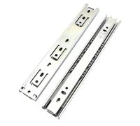 Guías para cajones Tampón de tres secciones, cajón silencioso empuje y tracción, riel deslizante for armario, guía hidráulica telescópica sólido(16inch)