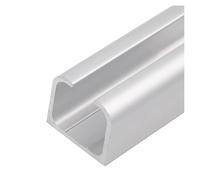 Guías para puertas correderas, Riel colgante for puerta corrediza de aluminio 3 mm, color negro y plateado(Silver,110.2in/280cm)