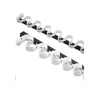 Guías para puertas correderas, Soporte de pared techo riel cortina aluminio en forma S, 3, pies-19,7 pies(Black,100CM(3.3FT))