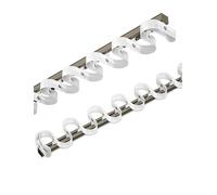 Guías para puertas correderas, Soporte de pared techo riel cortina aluminio en forma S, 3, pies-19,7 pies(Brown,100CM(3.3FT))