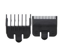 Guías profesionales para cortapelos, peine redondeado, protectores de pelo de repuesto, peines, recortador de pelo, accesorio de suministro, kit de organización de protección (Negra)