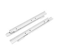 Guías silenciosas for cajones de 2 secciones, rieles de gabinete engrosados con polea de rodillo for muebles, mesa, gabinete de ropa(16inch-40cm)