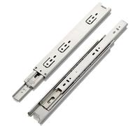 Guías telescópicas de acero inoxidable para cajones de cocina de 250 a 1000 mm, extensión completa, 3 secciones, resistentes, 1,2 mm de grosor, 45 mm de ancho (tamaño: 550 mm)