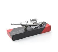 GUICFRF Estabilización Kit de Montaje de Soporte de Amortiguador de dirección Ajustable para Motocicletas RS125 para RS 125 1997 1998 1999 2000 2001 2002 2003+(Silver)