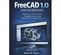 Guida utente di Freecad 1.0 per principianti: Modellazione 3D passo dopo passo, progettazione parametrica, disegni tecnici e progetti reali