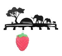 Guide De Base De Coupe Réglable - Con 7 Ganchos Metálicos Autoadhesivos | Soporte decorativo para llaves de entrada, para puerta de casa, dormitorio, cocina, baño, entrada, oficina, hogar, decoración