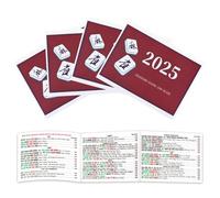 Guide Score Mahjong 2025 Imperméable Carte Grands Caractères Ensemble Pour Mahjong Américain Durable Facile À Utiliser | Pour Débutants Femmes Hommes Soirée Jeux Voyage Maison Fête Vacances Réunions