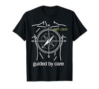 Guided by Care Brújula Diseño de autocuidado Camiseta