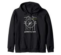 Guided by Care Brújula Diseño de autocuidado Sudadera con Capucha