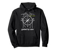 Guided by Care Brújula Diseño de autocuidado Sudadera con Capucha