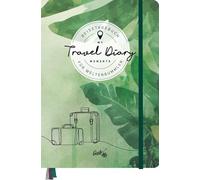 GuideMe Reisetagebuch Travel Diary "Dschungel": Tagebuch zum Ausfüllen mit freien Seiten, Sammeltasche, Stickerbogen & 3 Lesebändchen
