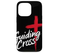 Guiding Cross Cruz Roja Cristiana Inspiración Fe Artwork Carcasa para iPhone 13 Pro