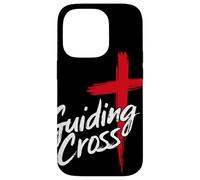 Guiding Cross Cruz Roja Cristiana Inspiración Fe Artwork Carcasa para iPhone 14 Pro