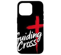 Guiding Cross Cruz Roja Cristiana Inspiración Fe Artwork Carcasa para iPhone 16 Pro