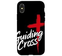 Guiding Cross Cruz Roja Cristiana Inspiración Fe Artwork Carcasa para iPhone X/XS