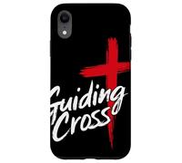 Guiding Cross Cruz Roja Cristiana Inspiración Fe Artwork Carcasa para iPhone XR