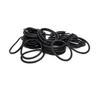 GuidNaurys 100 piezas de 1 mm de diámetro de alambre, junta tórica negra, junta de anillo de sello NBR, arandela de sello hidráulica CS de 1 mm, anillo de identificación de 5 mm a 11 mm Junta con fuga