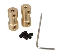 GuidNaurys 2 uds M3 tornillo latón macizo longitud de acoplamiento 20mm diámetro 9mm eje Motor acoplador conector de Motor Conexión de ejes(2.3mm to 3mm)