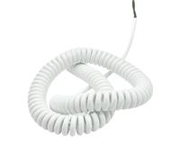 GuidNaurys Cable de alambre espiral de resorte de 0,1 mm², 28 AWG, extensible, 6 metros, con aislamiento de cobre puro de poliuretano. Retráctil(5 Cores)