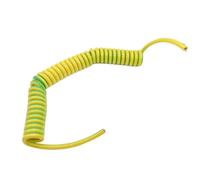 GuidNaurys Cable espiral cuadrado de 2,5 mm y 13 AWG con resorte de conexión a tierra de tracción, cable de extensión de un solo núcleo. Cable retráctil(Stretch 4 meters)