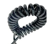 GuidNaurys Cable espiral de 2 núcleos, 0,3 mm², calibre 22 AWG, con resorte de alta resistencia a la tracción Cable retráctil(Stretch 2 meters)