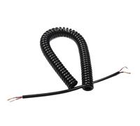 GuidNaurys Cable espiral de 2 núcleos de 15 AWG y 1,5 mm² con resorte telescópico for una conectividad flexible Cable retráctil(Stretch 5 meters)