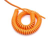 GuidNaurys Cable espiral de 3 núcleos, calibre 17 AWG, estiramiento de 1 mm², color naranja, de cobre puro, con resorte de poliuretano. Retráctil(Stretch 10 Meters)