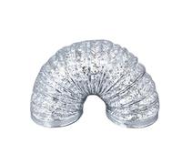 GuidNaurys Conducto de ventilación flexible de aluminio, manguera de aire, tubo de escape de humos telescópico de aluminio de doble capa, campana extractora de cocina Funda flexible(2 meter x 185mm)