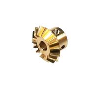 GuidNaurys Engranaje cónico 1M 15T, diámetro interior de 4 mm, 1 módulo, 15 dientes, cobre, piñón cónico de inglete de 90 grados, transmisión 1:1, engranaje cónico Ángulo