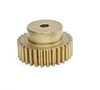 GuidNaurys Engranaje recto de latón de 0,6 m y 41 dientes con piñón de dientes rectos escalonados, módulo 0,6, piñón cilíndrico de 41 dientes Cremallera(4mm bore)