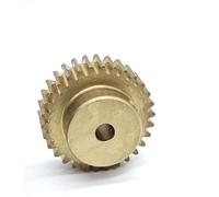 GuidNaurys Engranaje recto de latón de 0,6 m y 68 dientes, módulo de 0,6, piñón cilíndrico de dientes rectos, engranaje recto de 66 dientes con paso Cremallera(6mm bore)