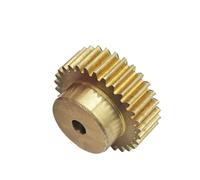 GuidNaurys Piñón cilíndrico de latón de 0,6 m y 76 dientes con paso de 0,6, módulo de 76 dientes, dientes rectos, piñón cilíndrico Cremallera(3mm bore)