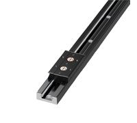 GuidNaurys Riel deslizante de doble eje integrado SGR25 negro, carril guía de 70mm de ancho, bloque deslizante de SGB25-4UU de 4 ruedas for pistas deslizantes de muebles Deslizante(1000mm 39.37" long)