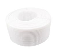 GuidNaurys Tubo corrugado de plástico con aislamiento de PP de 10 metros, manguera corrugada roscada con funda protectora de 7,5 mm a 34,5 mm. Funda flexible(White,AD 21.2 x ID 17mm)