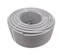 GuidNaurys Tubo corrugado de plástico con aislamiento de PP de 10 metros, manguera corrugada roscada con funda protectora de 7,5 mm a 34,5 mm. Funda flexible(Grey,AD 18.5 x ID 14.3mm)