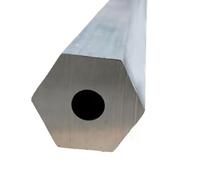 GuidNaurys Tubo de aluminio hexagonal 6063, varilla hexagonal hueca for proyectos de bricolaje y construcción de modelos, marcos de puertas y ventanas. Hueco(24cm x S 14mm x D 6mm)